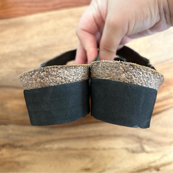 NAOT Kimberly silver bronze metallic women’s slide sandals with cork footbed - Picture 9 of 10